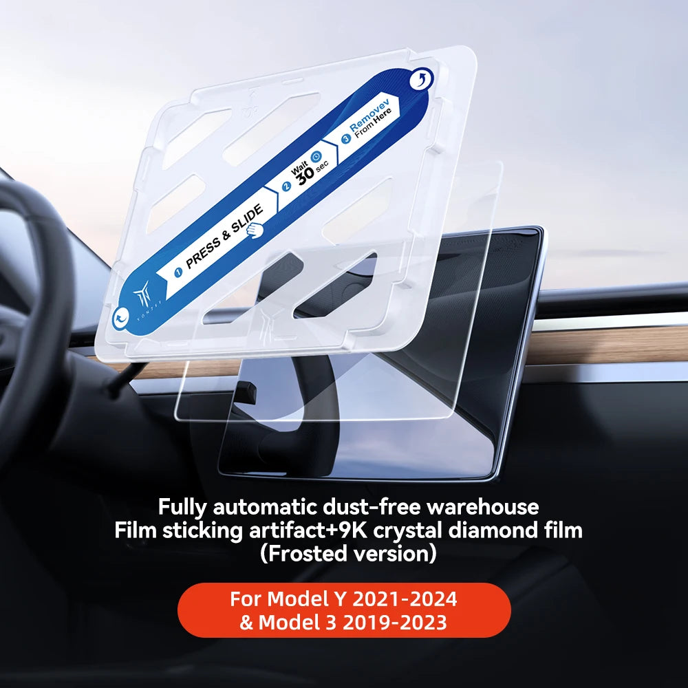 YZ Tempered Glass Screen Protector For Tesla Model 3 Y 2021-2025 Center Control Accessorie Matte Anti Glare HD Film Protection