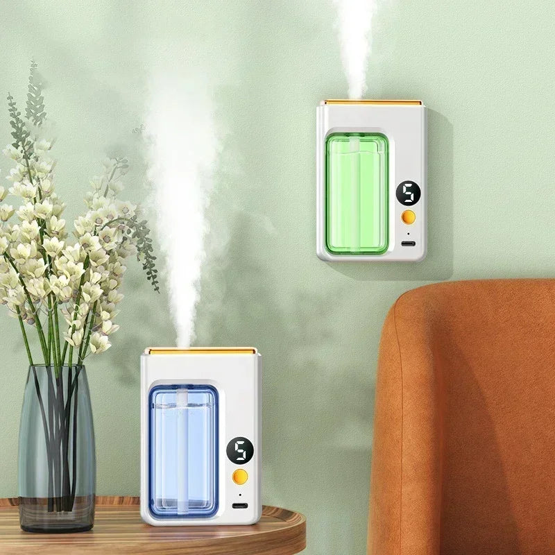 Diffuser Aromatherapy Machine with Display,Wireless Wall Hanging Portable Automatic Fragrance Spray Bathroom DeodorizationPurify