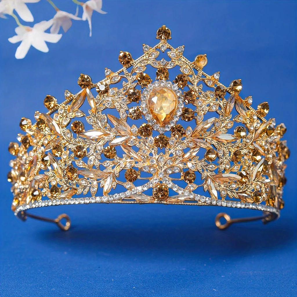 Baroque retro Crystal Bridal Tiara Crowns For Women Bride Queen Princess Diadems Wedding Hair Accessories