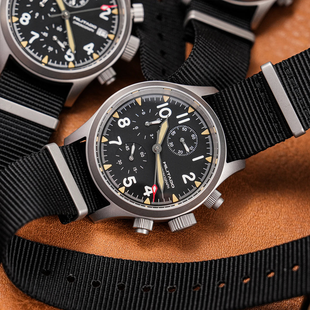 Militado ML1868KF 3 Dial Quartz Watch VK67 Sports Chronograph Watches Man Luminous Sapphire Glass 100M Waterproof 39Mm Watches