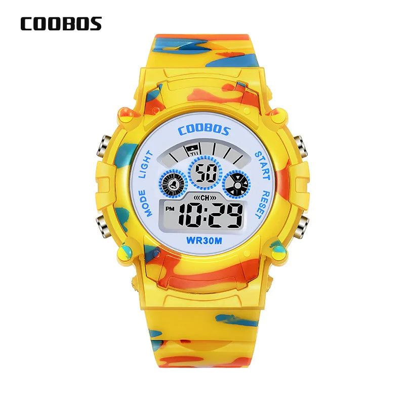 Sport Digital Watch for Kids Waterproof Luminous Children's Electronic LED Watch Fashion Multi-function Week Display Kids Watch