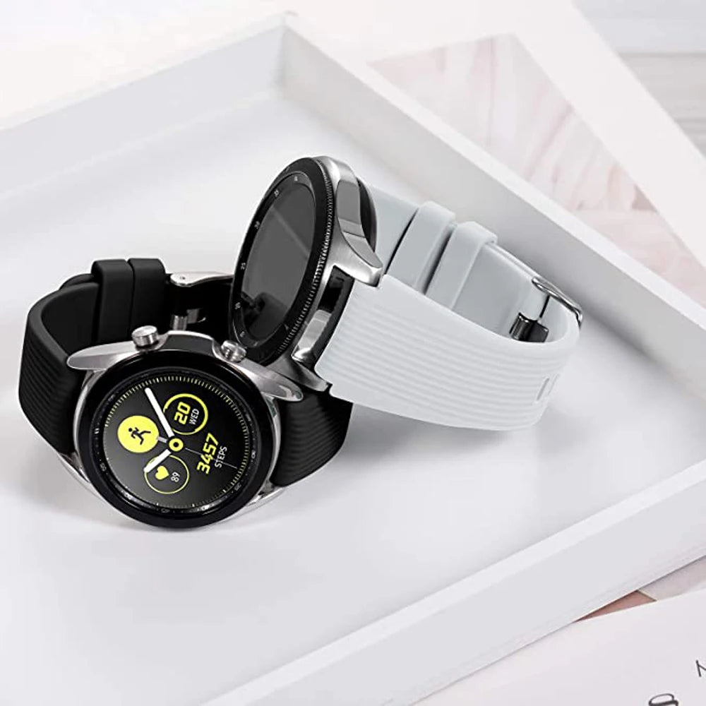20mm 22mm Silicone Watch Strap Compatible for Samsung 46mm/Galaxy Watch3 45mm/Gear S3 Frontier, Sports Watch Band for Huawei