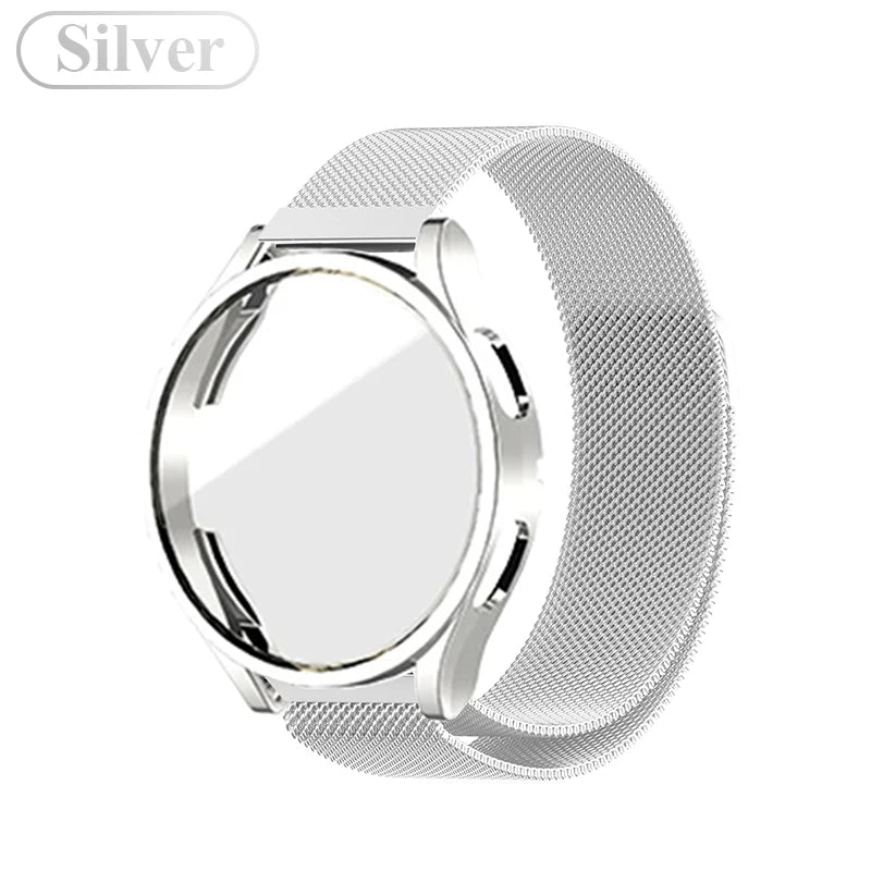 Metal Strap For Samsung Galaxy Watch 4 5 6 Active 2 40mm 44mm Band Watch 3 4 Classic Milanese Magnetic Loop Replacement Bracelet