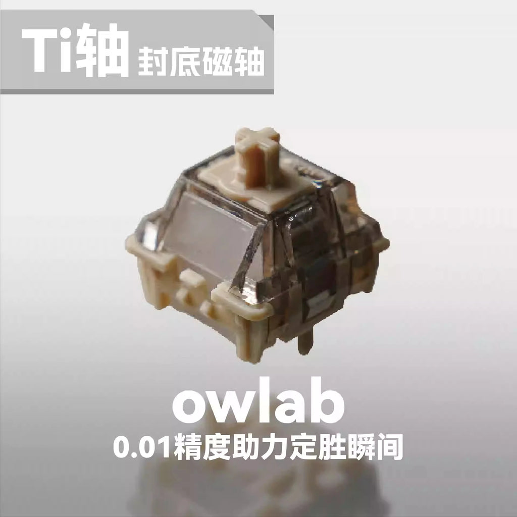 OWlab Magnetic Axis Keyboard Ti Switch 0.01mm Precision 15mm Non-Mag Spring for Wooting 60HE/80HE Made68