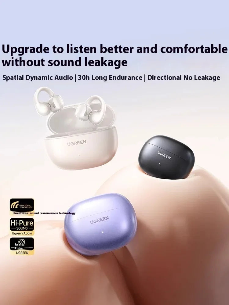 Ugreen Hitune S3 Earphones Hifi Sound Stereo Noise Reduction Outdoor Customized Open Ear Hook Tws Wireless Bluetooth Earphones