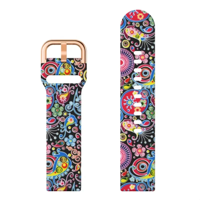 Printed Silicone band For Samsung galaxy watch 6 Classic-5-pro-4 sport bracelet 20mm 22mm strap for Amazfit GTS/GTR/4/3/2e Mini