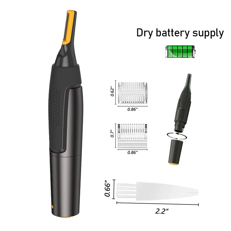 Electric Nose Hair Trimmer Waterproof Easy To Operate Ear Trimmer Safe Face Care Rechargeable Nose Hair Trimmer For Men