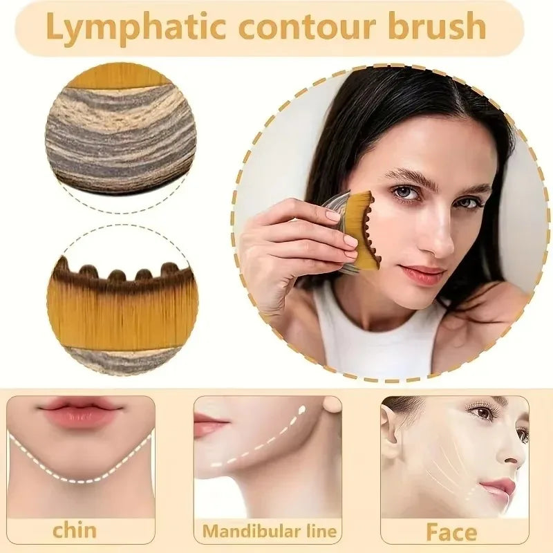 Portable Face Neck Massage Brush Facial Contour Sculpting Tool Skin Relax Massage Accessory For Daily Facial Care
