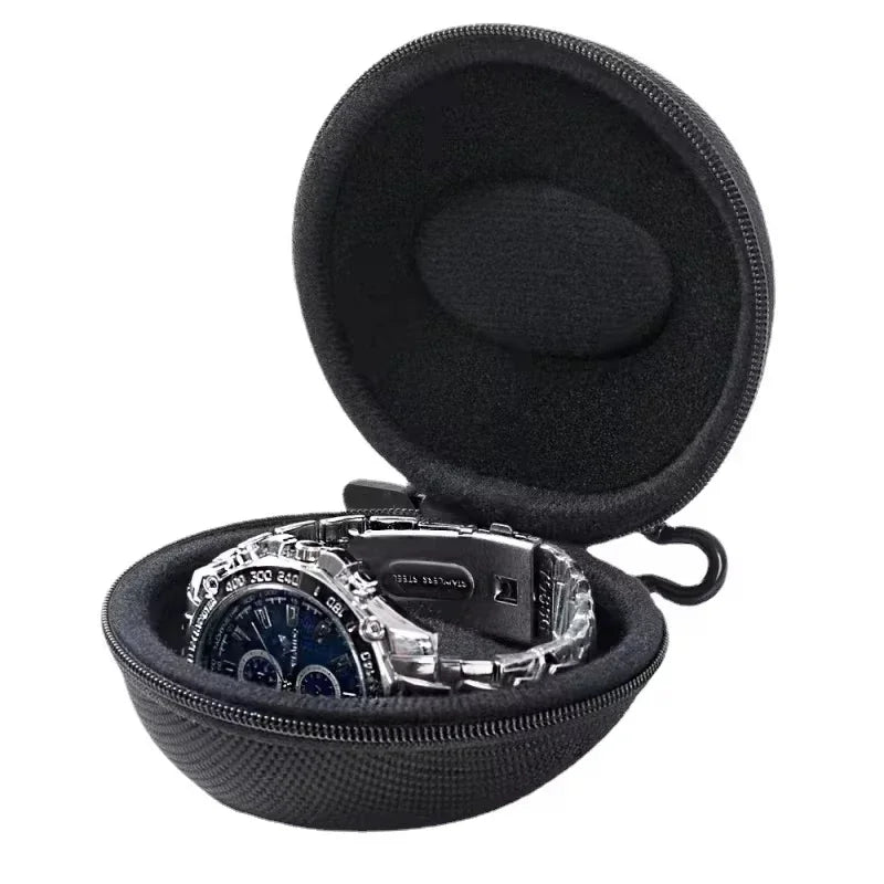 Portable Watch Travel Case EVA Watch Storage Box Waterproof Watch Holder Zippered Smartwatch Container Single Watch Organizer