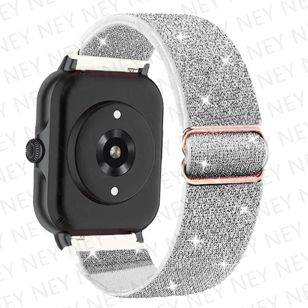 Shiny Elastic strap For Amazfit gts 4-3-2-2e-mini/bip-U-S-lite/Stratos 2 20mm/22mm band Bohemian Pride bracelet gtr-4-3-3pro-2e
