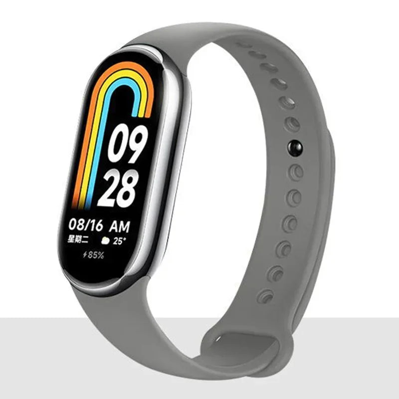 Silicone Strap For Xiaomi Mi band 8-8 NFC Sport Belt Replacement miband8 Bracelet waterproof smart band 8 watchband Accessories