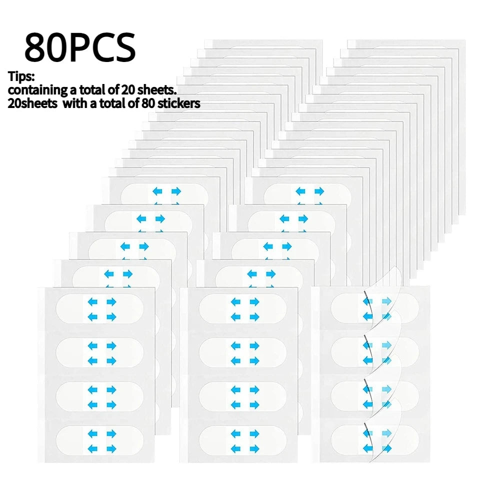 Wholesale 80pcs Invisible V Face Lifting Patches Facial Slimming Firming Stickers for Forehead Neck & Chin Beauty Health NALSYAO