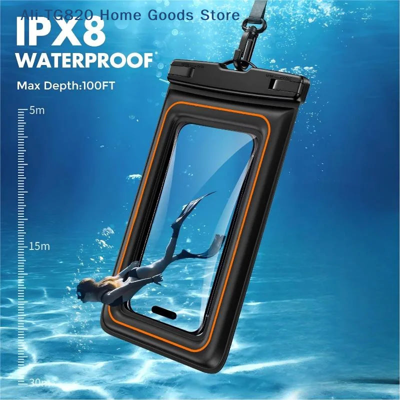 [TG820]Waterproof Phone Pouch Double Space, Floating Waterproof Phone Case With Lanyard For  17 Pro Max 16 15 14 S26 S25