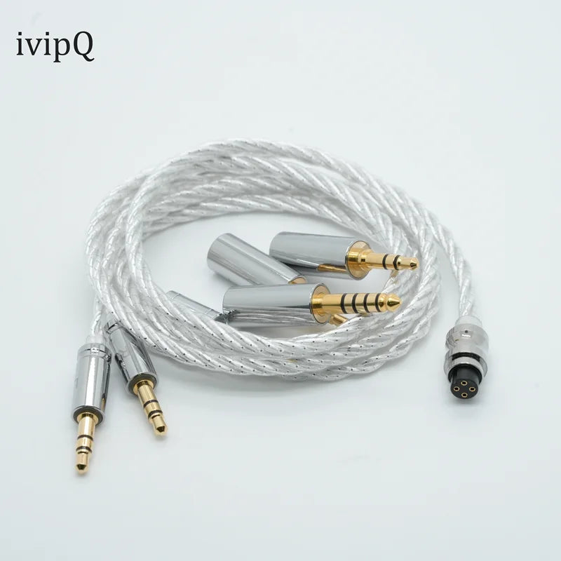 IvipQ-34 Cable 4-Core MMCX/QDC/2Pin 0.78mm 3.5 Stereo 4.4 Balanced MiniXLR A2DC KZ-QDC For LCD5 HD650 HD800 ATH Series HIFIMAN