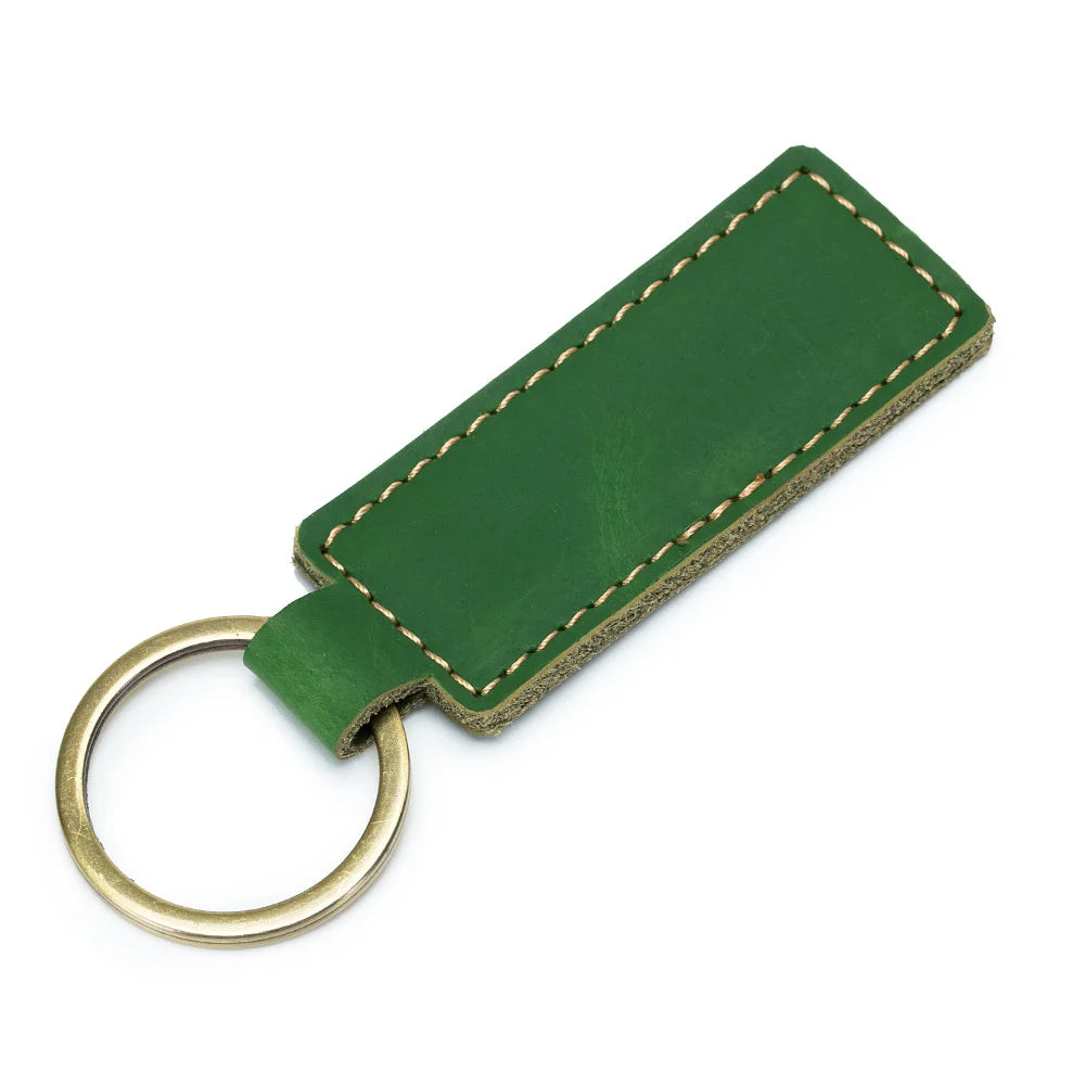 Free Customized Fashion Women Genuine Leather Keychain Vintage Creative Pendant Handmade Small Gift DIY Present Car Key Chain