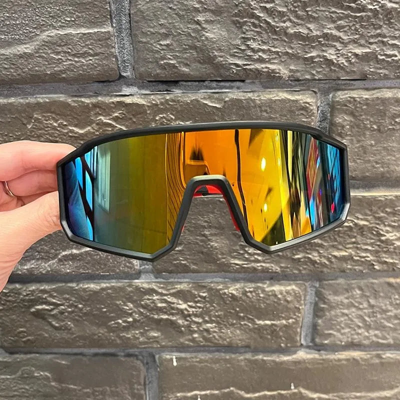 Cycling Sunglasses Anti-Ultraviole Hiking Climbing UV400 Shades Goggles Large Frame Oversized Hiking Climbing Eyewear
