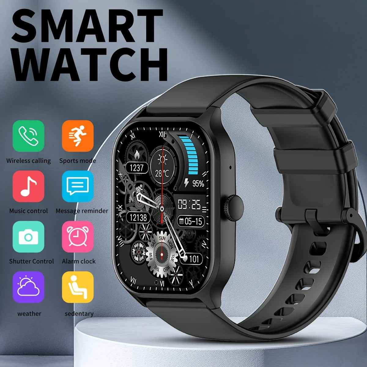 PEJE New 3D-UI Dial Smart Watch men 1.97" 700mAh 1ATM Waterproof 3 Type Styles3D rotationNovel and Cool Display Always Show Time
