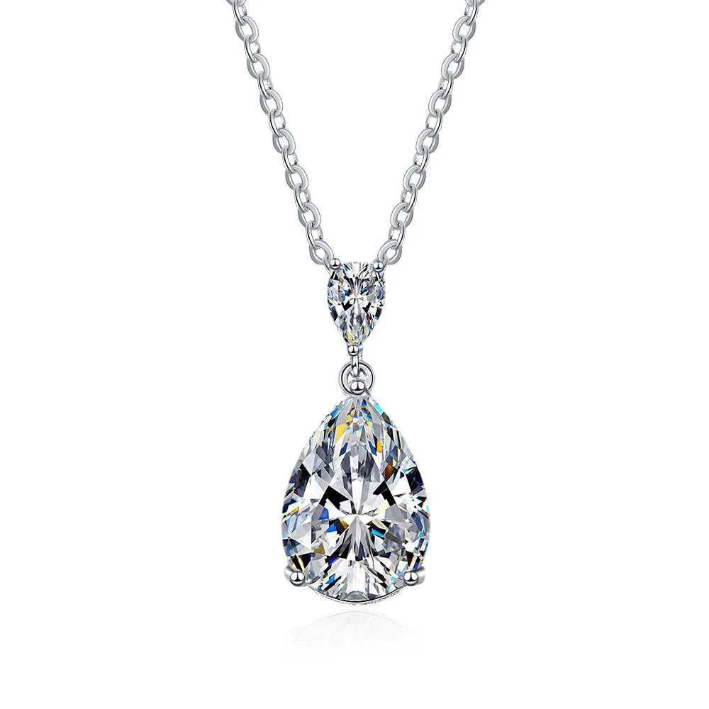 New 925 Sterling Silver VVS1 Moissanite Necklace Heart Pendant Chain Fine Jewelry for Woman Wedding Sparkling Classic Party Gift