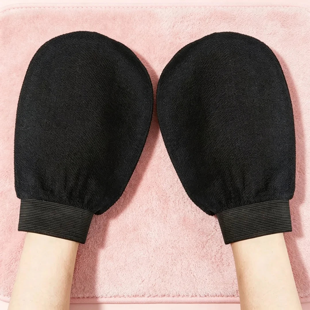 Gentle Skin Exfoliating Glove 1Pc Double Sided Hammam Bath Double Sided Gentle Body Peeling Glove Soft Hammam Exfoliator Mitt