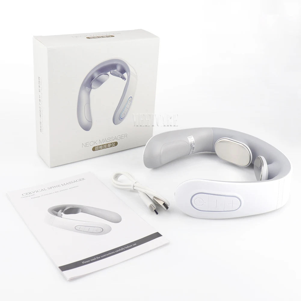Pulse Neck Massager Electric Smart Cervical Massagers TENS Pain Muscle Kneading Massage
