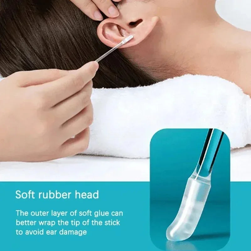 24Pcs Disposable Silicone EarWax Remover sticky ear pick For Kids Olders Adult S/L Ear Cleaner Reusable Adhesive Earpick