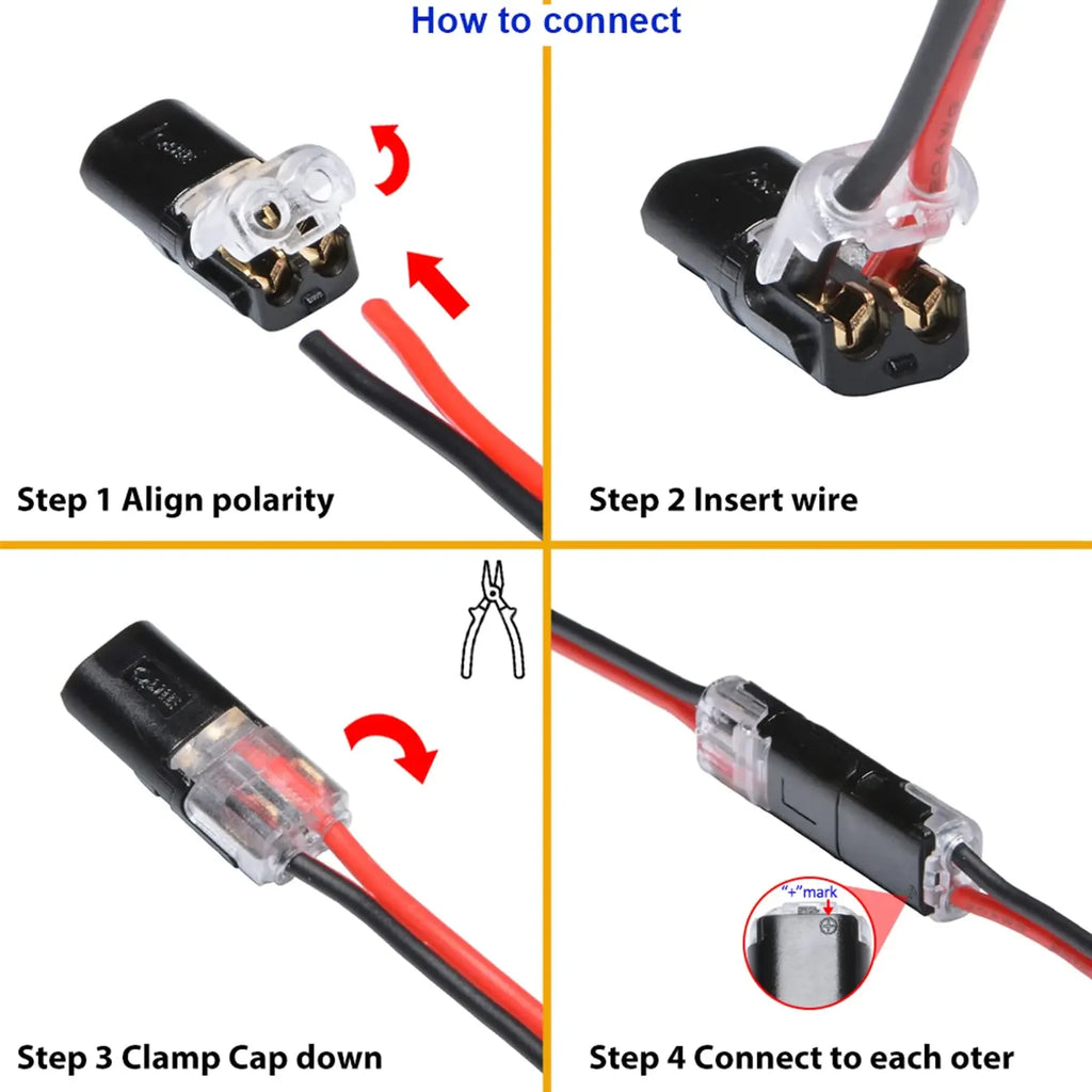 20/30/50PCS Quick Connection Cable Connector No Soldering Single Wire with Locking Plug-In Type Connection Replacement Tool