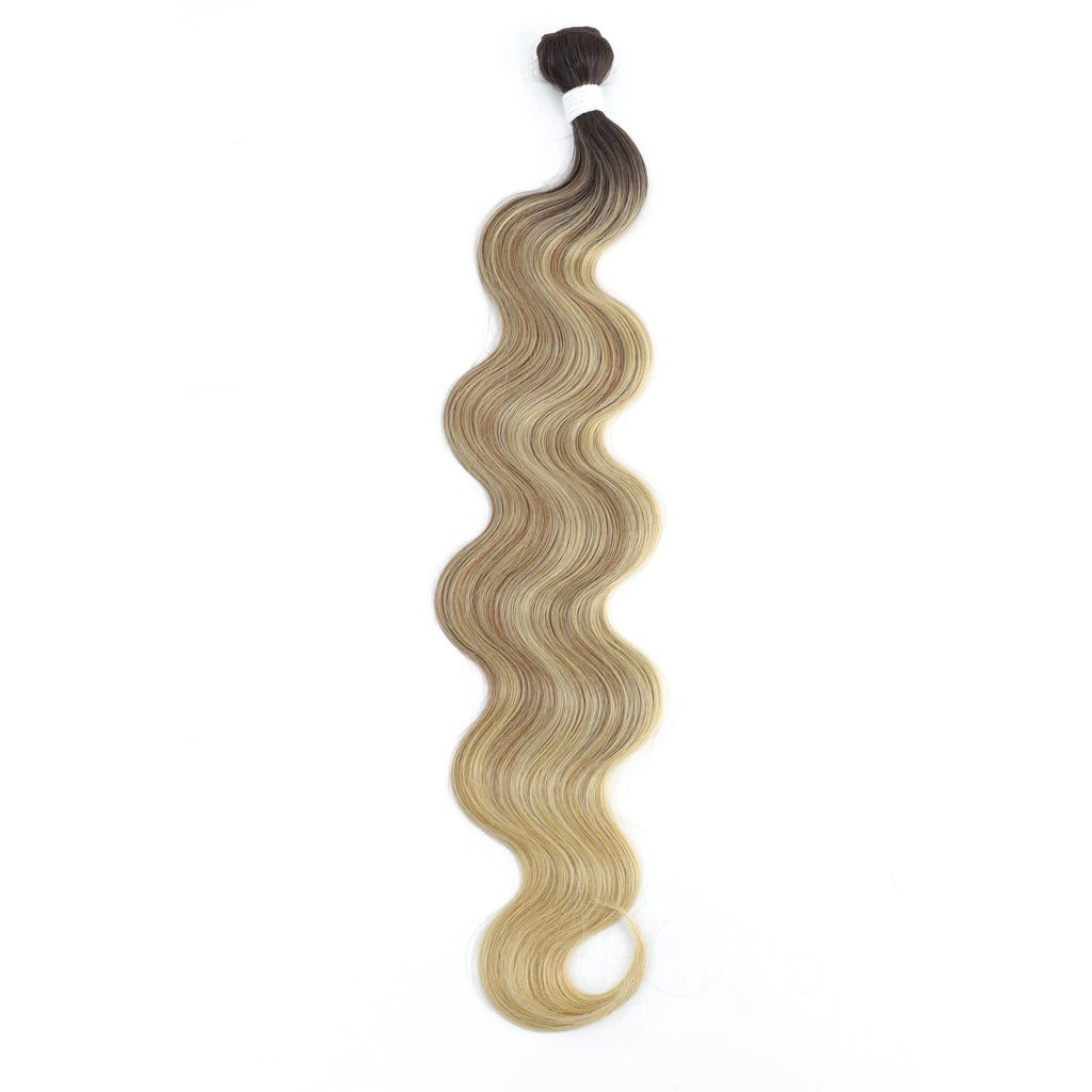 Colorful Body Wave Hair Bundles 613 Piano Blonde Natural Synthetic Hair Extensions Ombre Thick Ponytail Loose Deep Hair Weaving