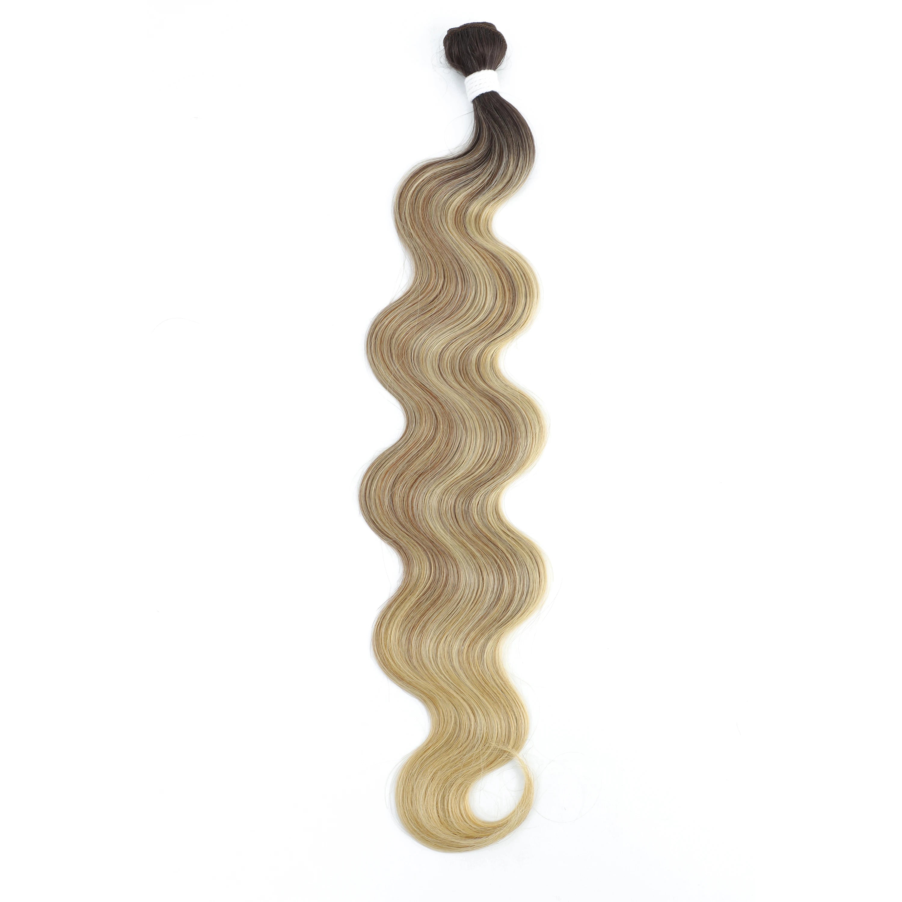 Colorful Body Wave Hair Bundles 613 Piano Blonde Natural Synthetic Hair Extensions Ombre Thick Ponytail Loose Deep Hair Weaving
