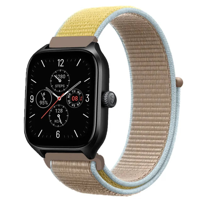 20mm 22mm Nylon Loop Strap for Amazfit GTR 47mm/GTR4 3 Pro/GTS 4 mini/3 Bracelet for Amazfit Balance 3 2/bip 5 6 Max/Stratos 2 3