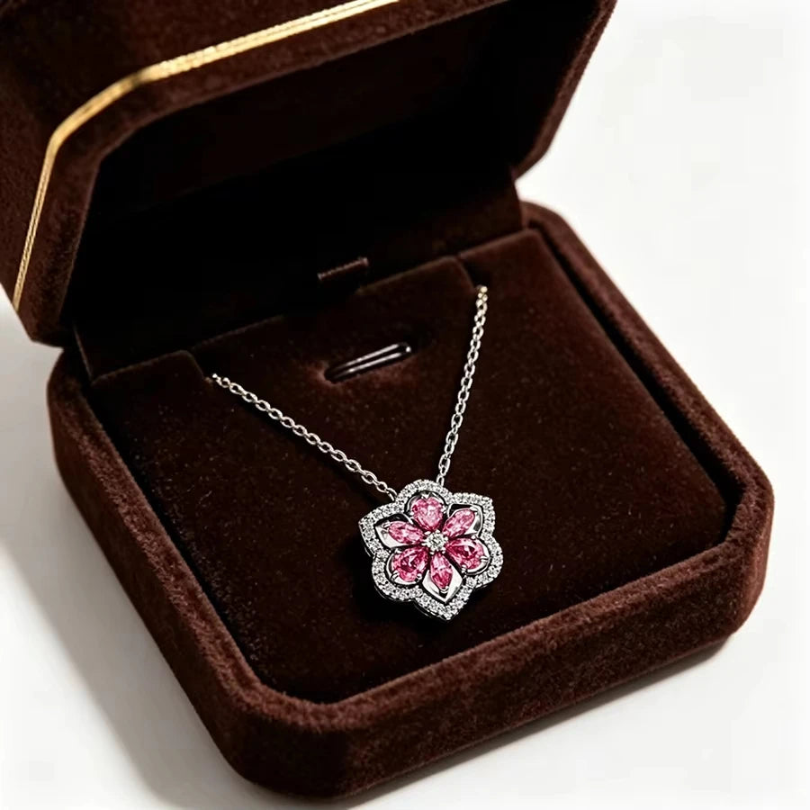 S925 silver clover thread lock bow necklace suitable for women's daily wear DIY exquisite jewelry gifts