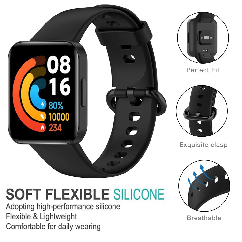 Replacement Strap For Mi Watch Lite Silicone Watchbands Watch Strap For Redmi Watch 2 Lite Strap Correa Bracelet