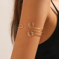 1PC Women's European and American Fashion Gold Geometric Arm Chain Bracelet, Date Travel Banquet Party Festival Dress up Gift