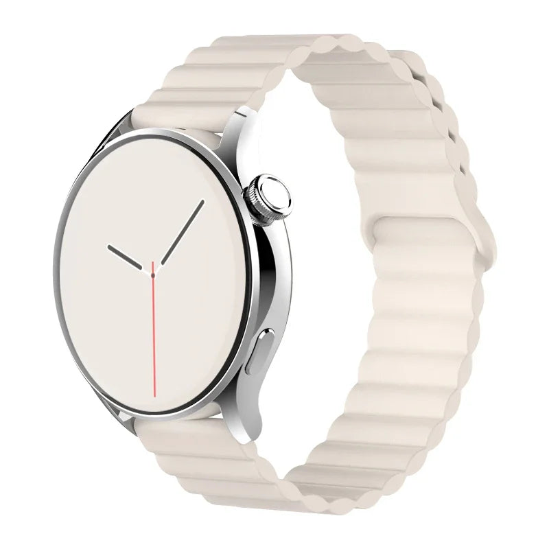 20mm 22mm Magnetic Loop band For Samsung Galaxy watch 6/5 pro/4/Classic/active 2 Silicone link bracelet huawei GT 2-2e 3-4 strap