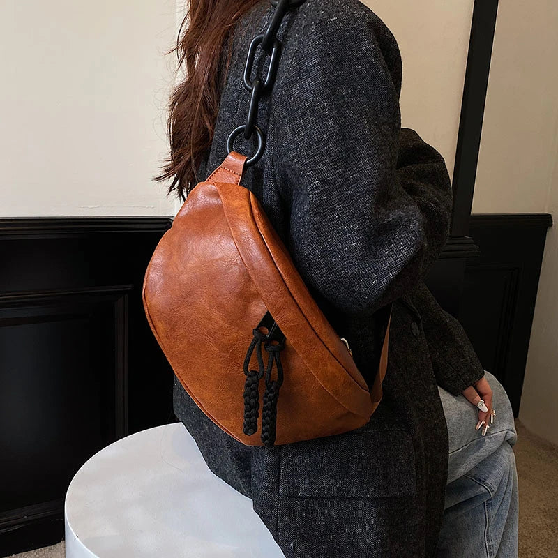 Designer Crossbody Chest Bags Top grade soft Leather Women Waist Bag Fashion  Fanny Pack Phone Packs Luxury ladies Shoulder Bags