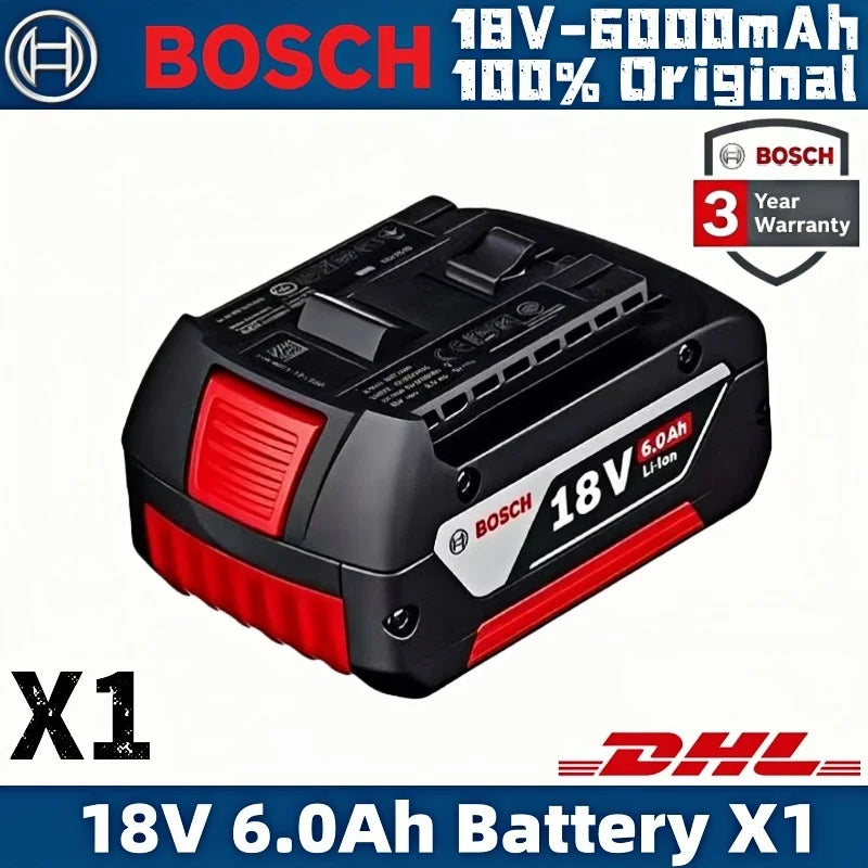 100% Original-Bosch 18V Battery, 18V and 6000mAh Backup Batteries, Draadloze Professional System, BAT609 BAT618 18V Tool Battery