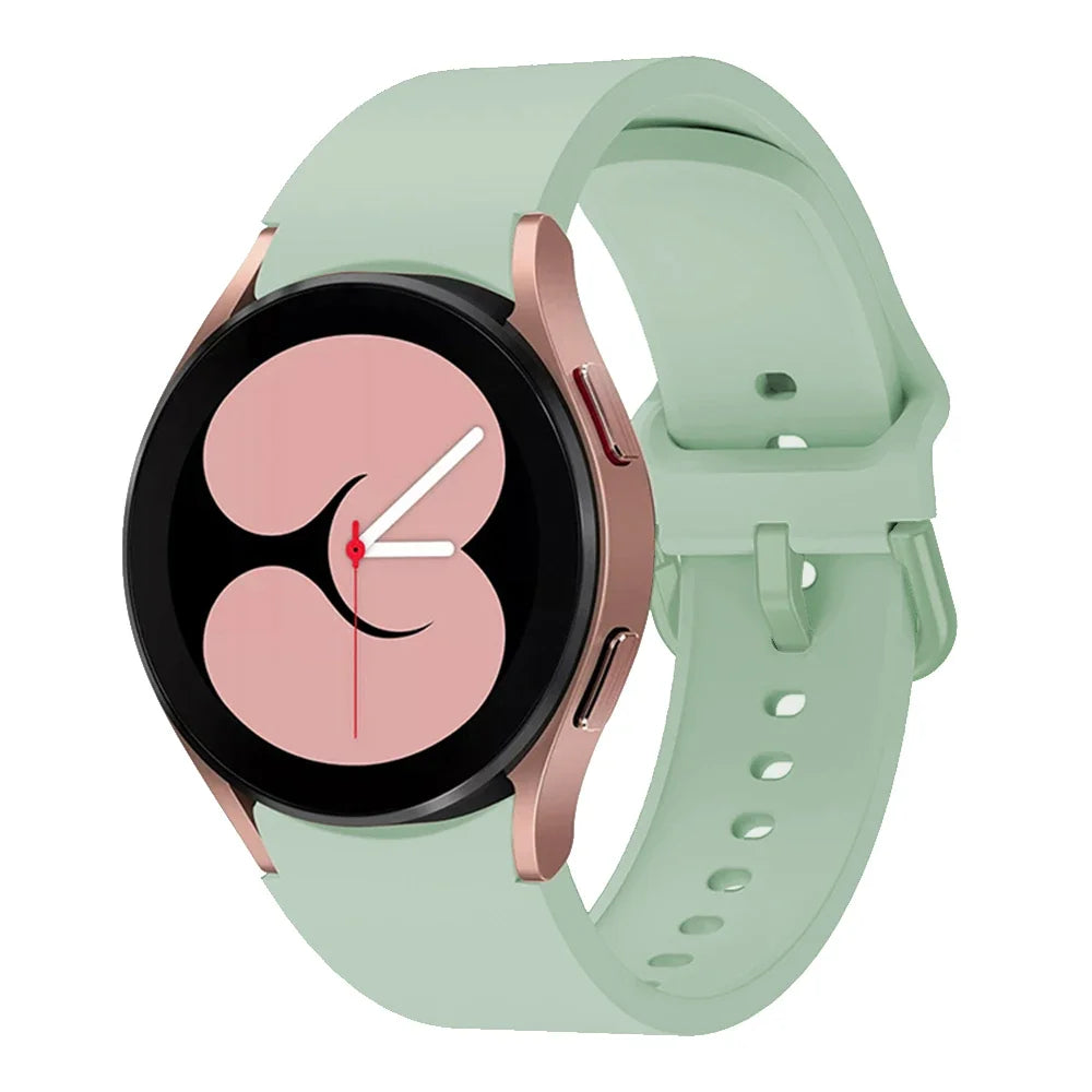 No Gap Silicone Strap For Samsung Galaxy Watch 6/4 Classic 47mm/43mm 5 Pro 45mm Bracelet Band For Galaxy Watch 7/6/5/4 40mm 42mm
