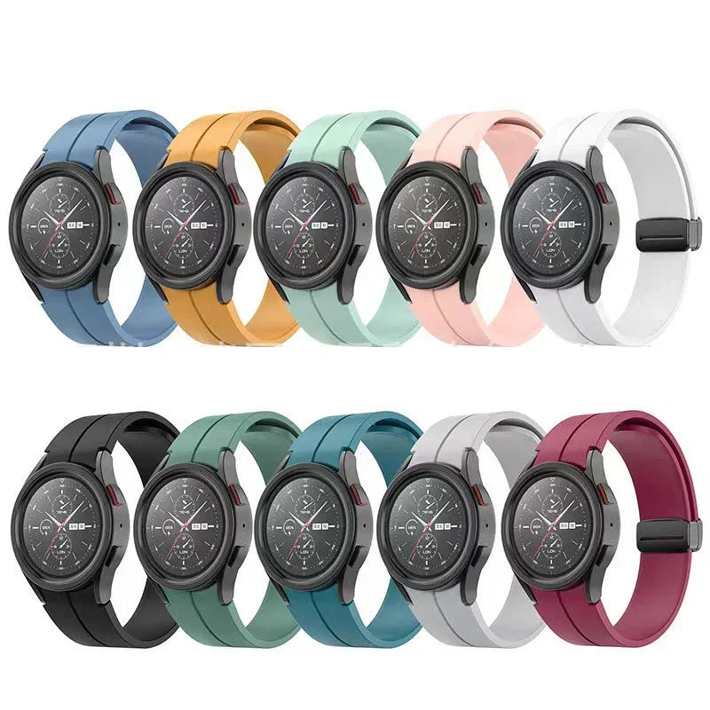 Original Silicone Band for Samsung Watch 7 6 5 4 Classic Strap 47mm 43mm 44mm 40mm Magnetic Buckle For Galaxy Watch 5 Pro 45mm