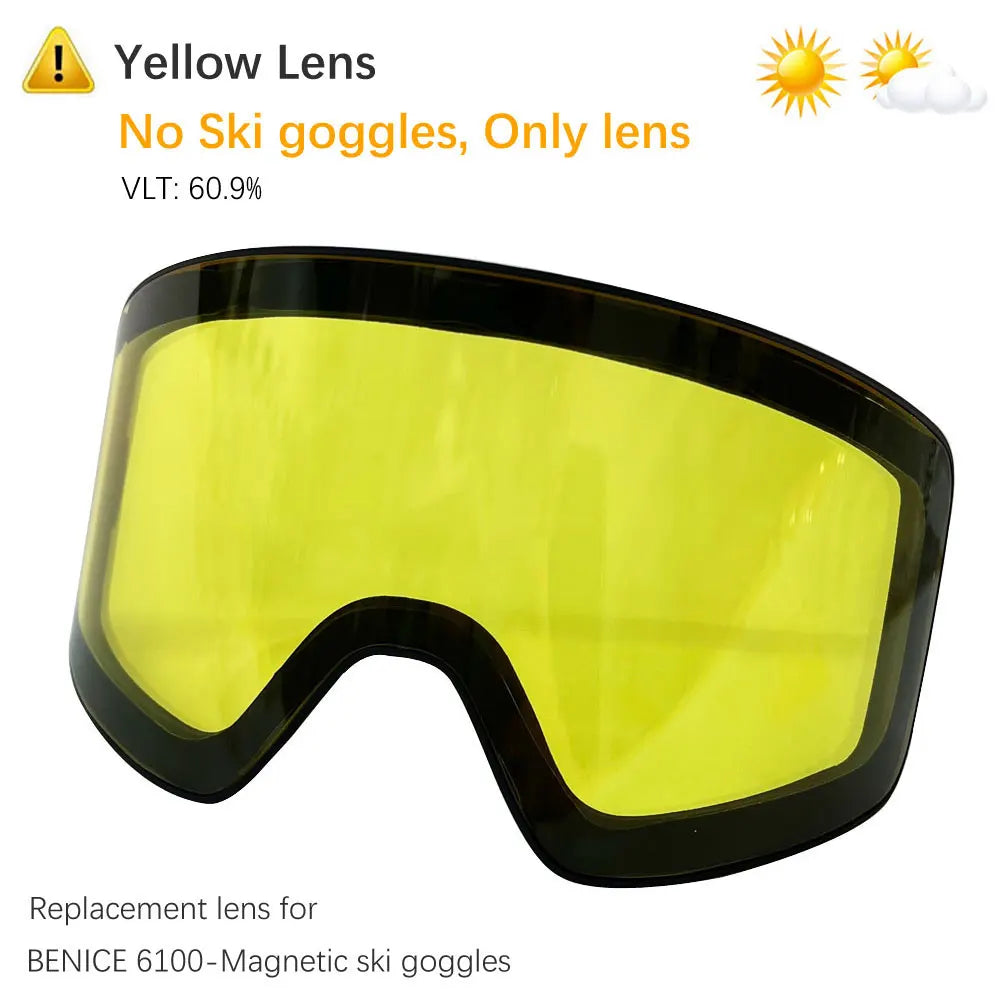 2024 New Double Layer Magnetic Ski Goggles Polarized Lens Skiing Anti-Fog UV400 Snowboard Goggles Men Women Ski Glasses Eyewear