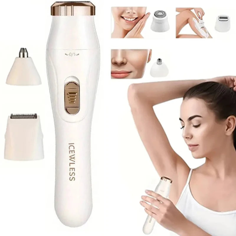 3-in-1 Electric Hair Removal Set, USB Rechargeable Nose Hair Trimmer, Underarm, Leg Hair, Nose Hair Removal Device
