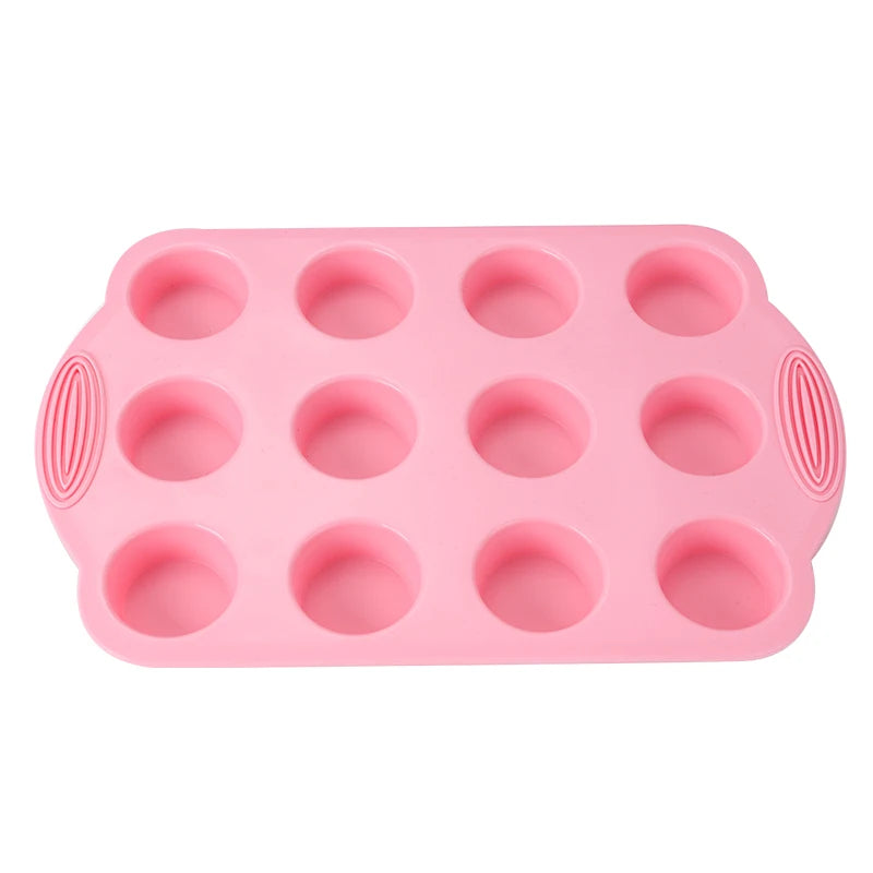 FAIS DU Pink Nonstick Silicone Bakeware Set Baking Cake Pan for Pastry Cake Muffin Cupcake Bread Molds Baking Accessories Tools