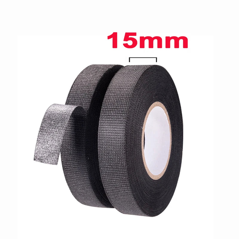 Electrical Tape Car Wiring Cloth Fabric Tape 9mm/15mm/19mm/25mm Adhesive Tapes Heat-resistant  Auto Harness Cable Organizer