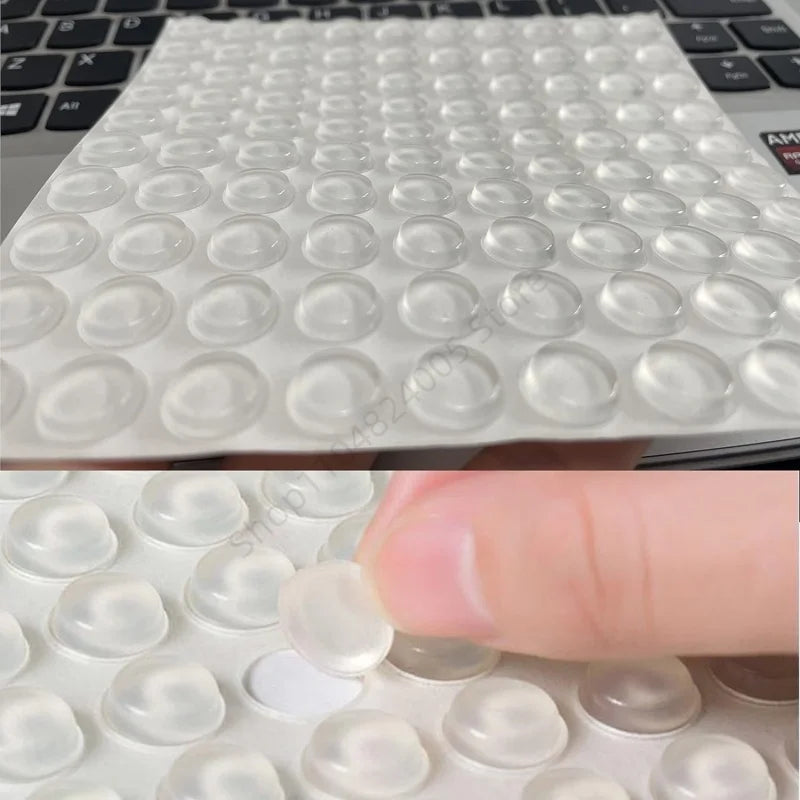 100Pcs Self Adhesive Clear Silicone Door Stopper Rubber Damper Buffer Cabinet Bumpers Mute Furniture Anti-collision Pads