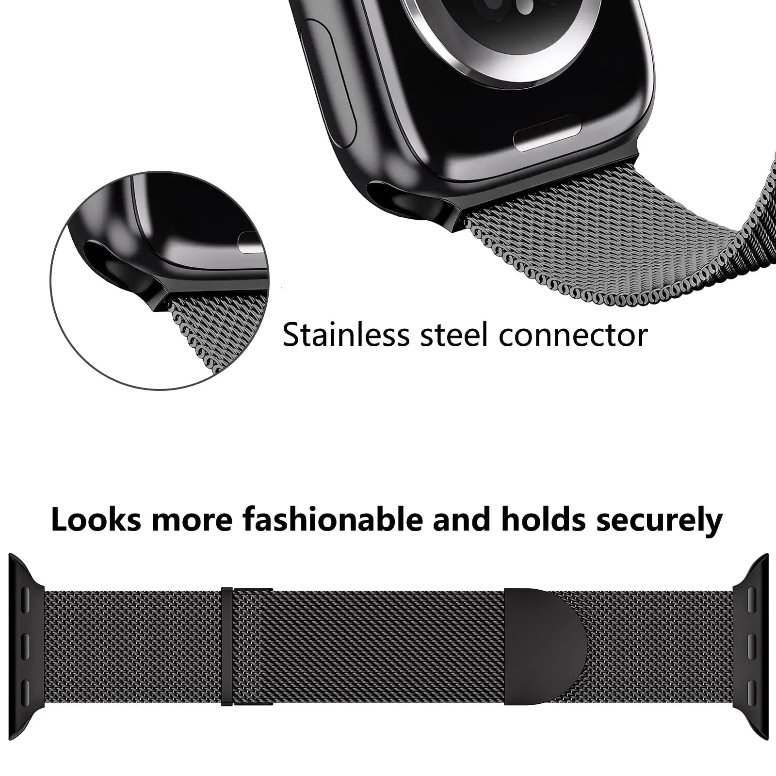 Milanese Loop Strap for Apple Watch Ultra Band 49mm 45mm 44mm 42mm 41mm 40mm Metal Bracelets for iwatch SE series 9 8 7 6 5 46mm