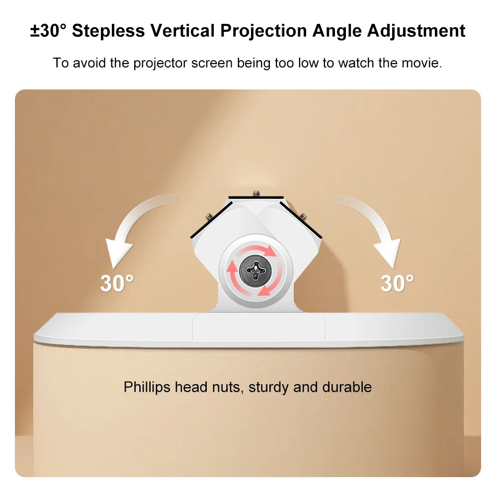 Mini Desktop Projector Stand with ± 30° Infinitely Adjustable Load-Bearing Capacity of 2.5Kg and Anti Slip Silicone Protection