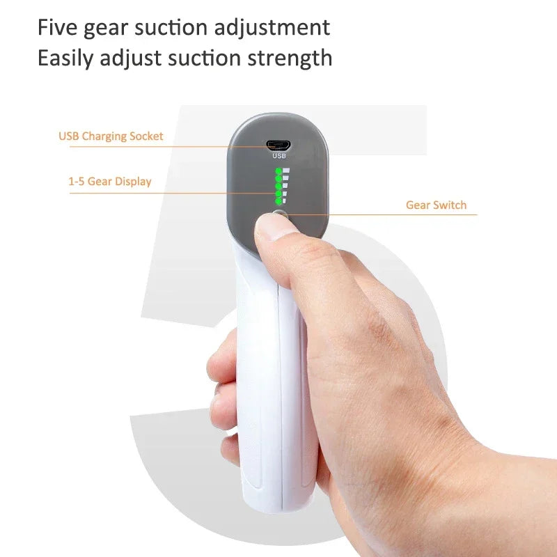 Vacuum Cupping Gun Electric Cupping Pump Body Massager USB Charging Negative Pressure Massage Tool for Scraping Gua Sha Suction
