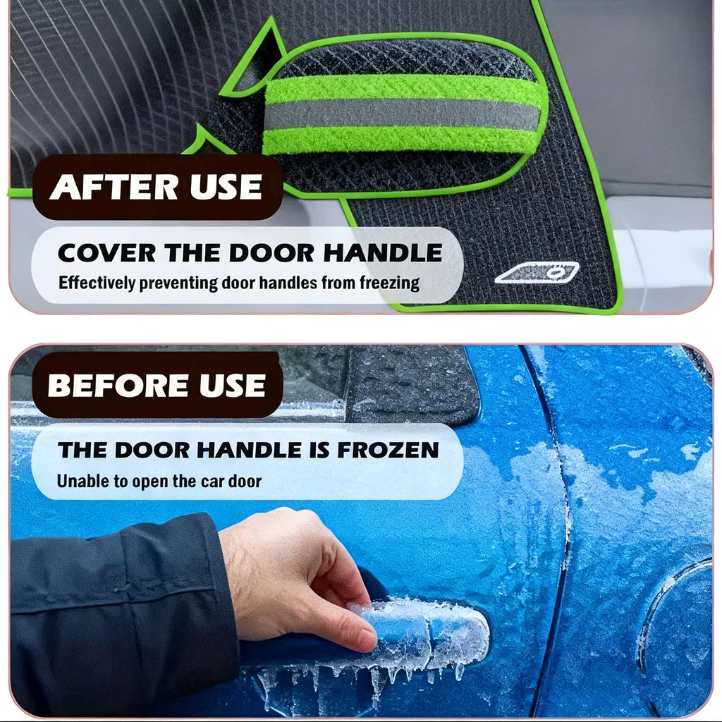Winter Thickened Magnetic Snow Shield for Car - Half-Cover Car Cover & Front Windshield Snow Blocker