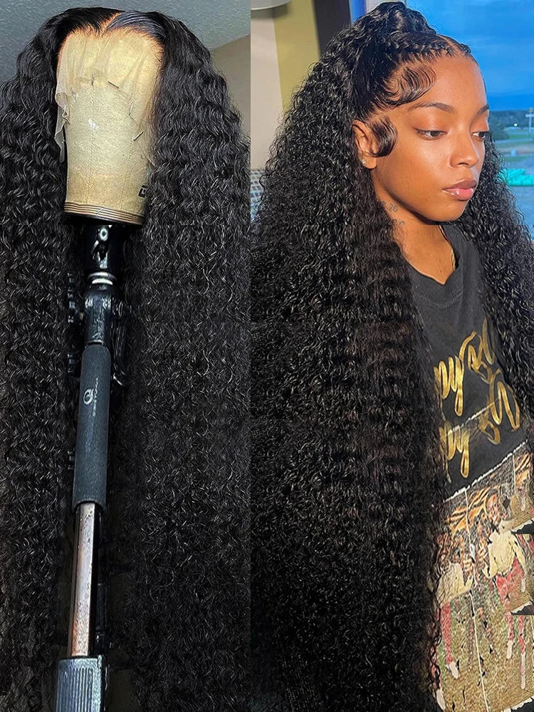 40 50 Inch Water Wave Burmese Curly Lace Front Wigs 13x4 13x6 HD Deep Wave Lace Frontal Wig 7x5 Glueless Human Hair Wigs For Women 300% High Quality Real Virgin Hair Wig