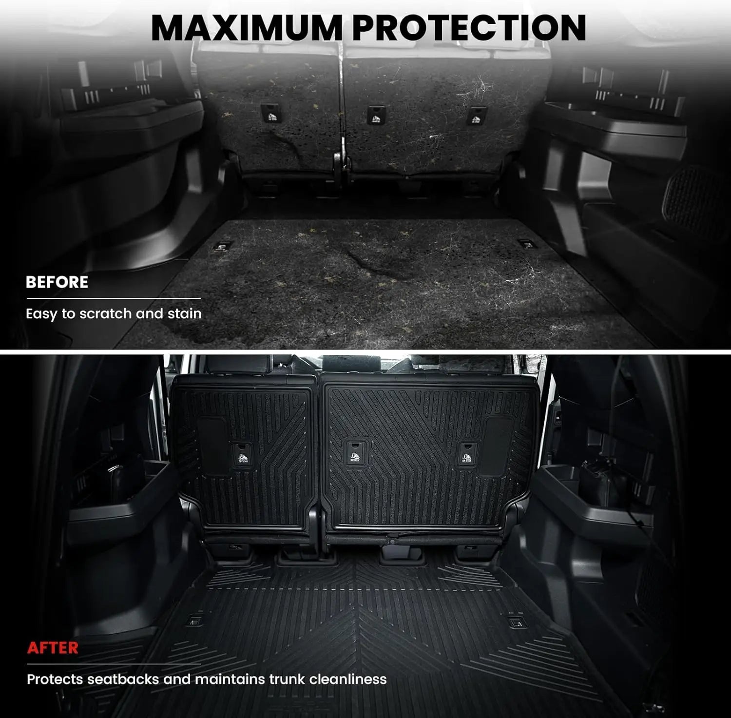 Custom Fit Trunk Mat for Toyota 4Runner 2025-2026 5-Seater Gas with Backrest Mat, All Weather TPE Cargo Liner for 6th Gen