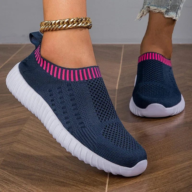 Shoes for Women Casual Flats Shoes Fashion Breathable Walking Mesh Flat Shoes Sneakers Women Gym Tenis Shoes Female Footwear