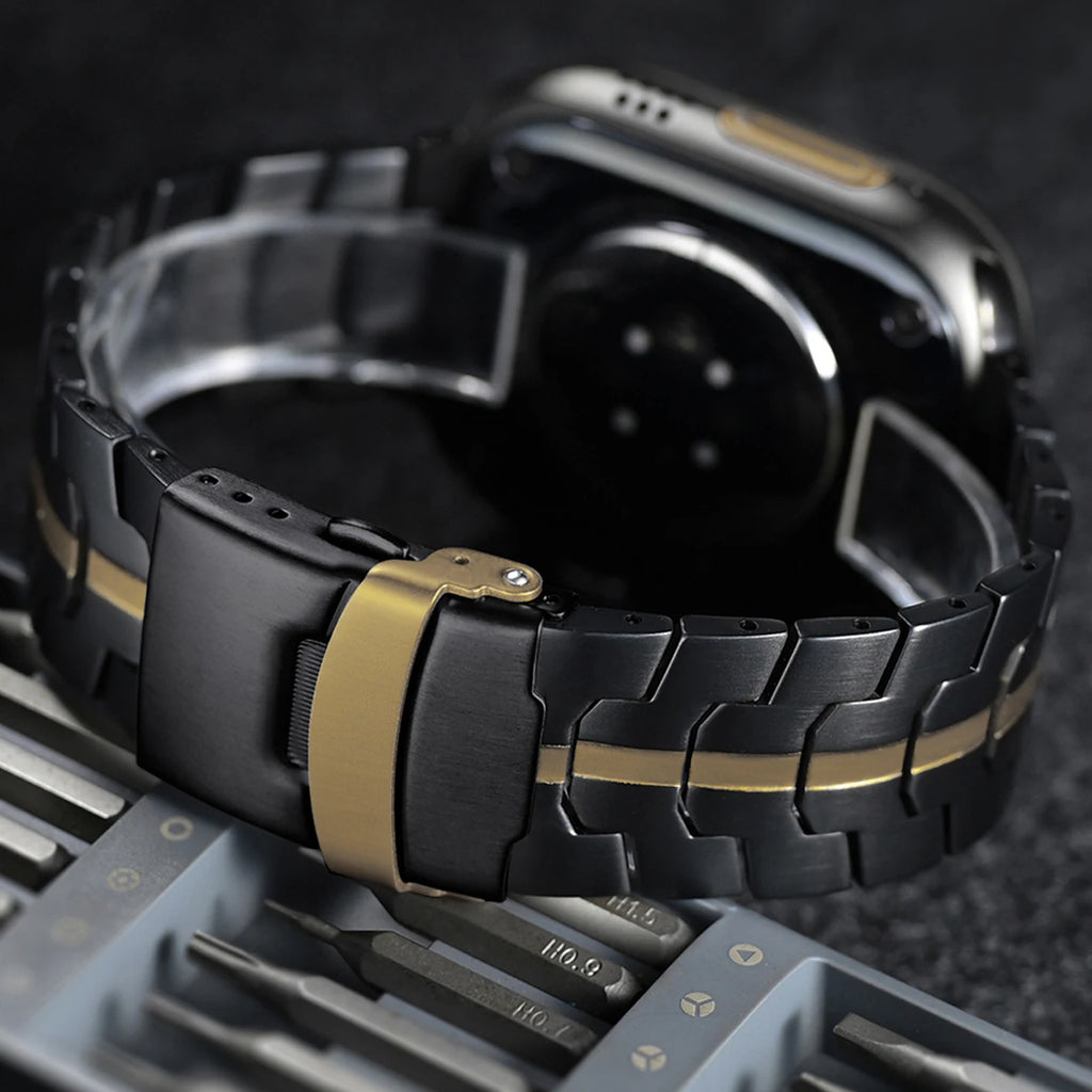 Stainless Steel Strap For Apple Watch Series 12 11 10 9 8 SE 3 46mm 45mm 42mm 44mm Metal Bracelet Band iWatch Ultra 4/3/2/1 49mm